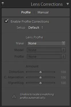 Lightroom’s Lens Corrections panel